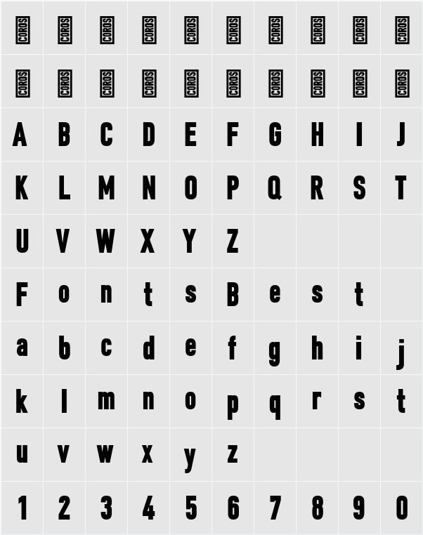 DIN COROS Black Character Map