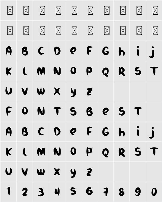 Burukuduk Character Map