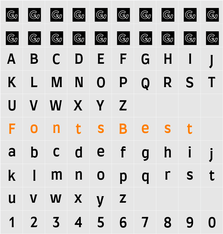 Farro Medium Character Map