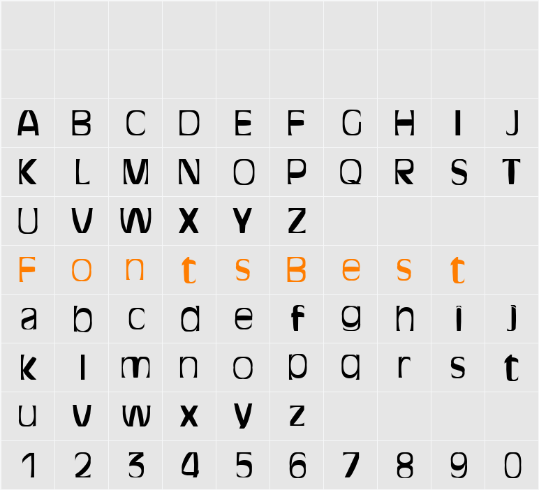 Bitchen Character Map