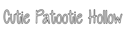 Cutie Patootie Hollow Font Image