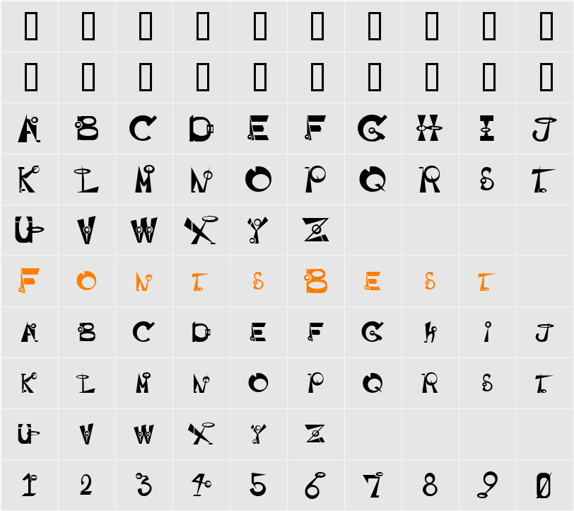 BASEHEAD Character Map