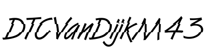 DTCVanDijkM43 Font Image