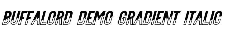 Buffalord Demo Gradient Italic Font Image