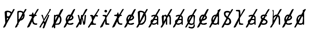 BPtypewriteDamagedSlashed Font Image
