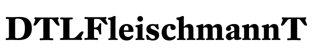 DTLFleischmannT Font Image