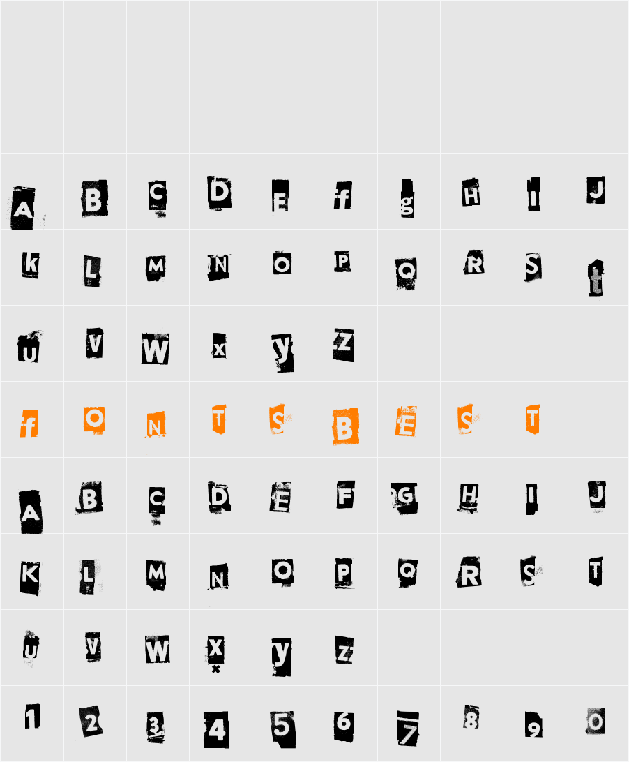Appendix Character Map
