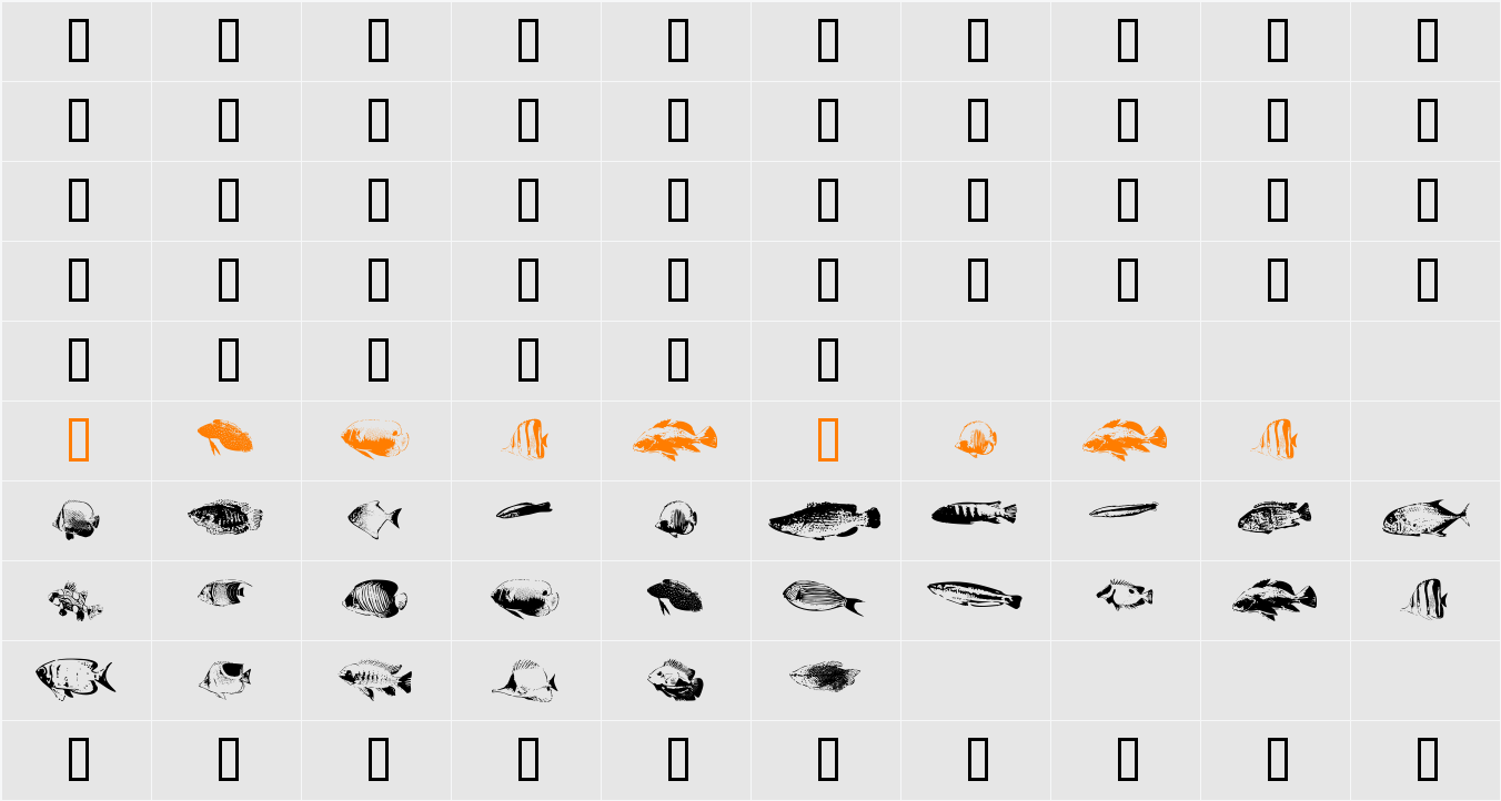 FishyPrint One AOE Character Map