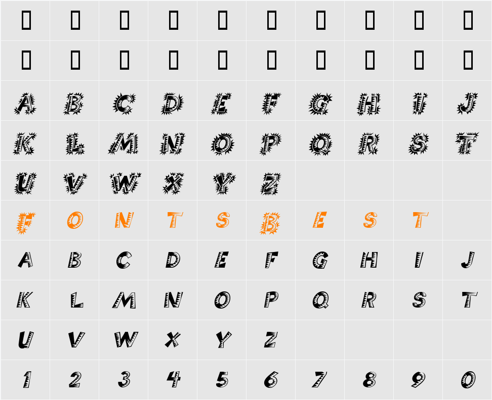 Chorizo Character Map