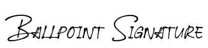 Ballpoint Signature Font Image