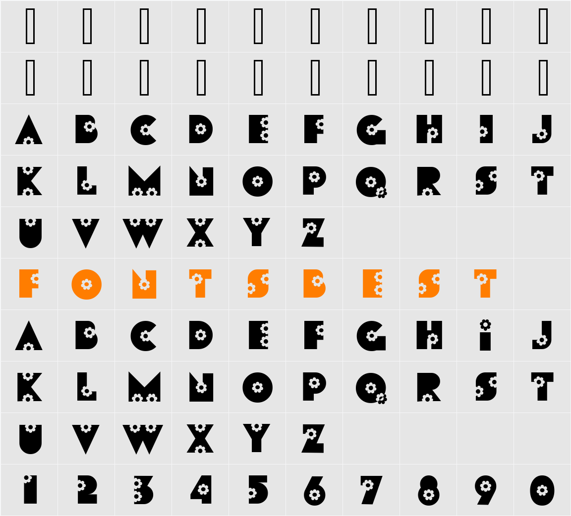 Flores Character Map