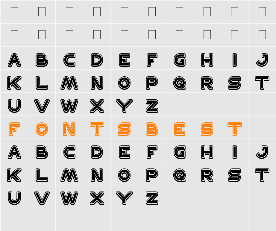DISCOVERY Character Map