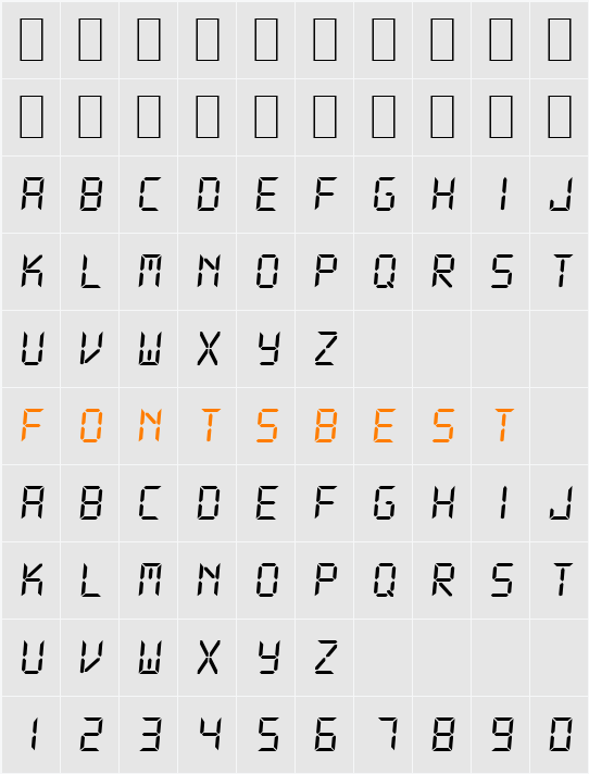 DS-Digital Character Map