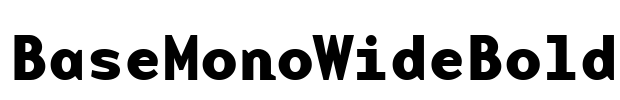 BaseMonoWideBold Font Image