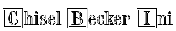 Chisel Becker Ini Font Image
