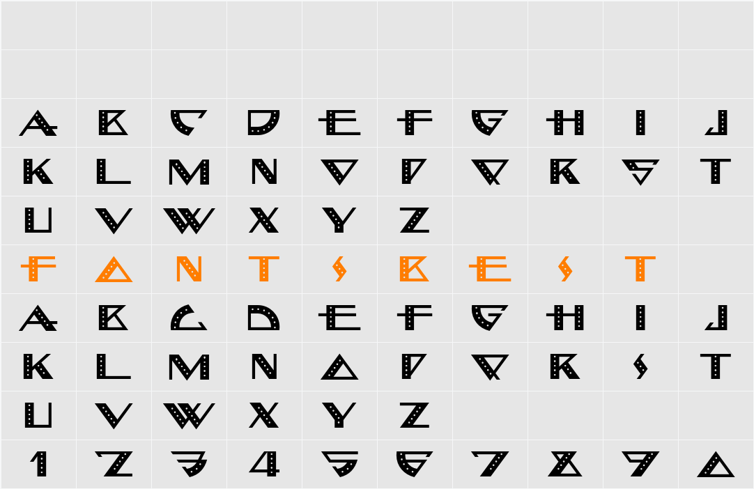 Bellhop NF Character Map