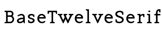 BaseTwelveSerif Font Image