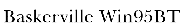 Baskerville Win95BT Font Image