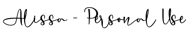 Alissa - Personal Use Font Image