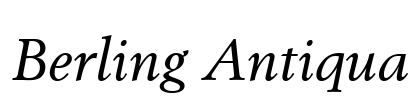 Berling Antiqua Font Image