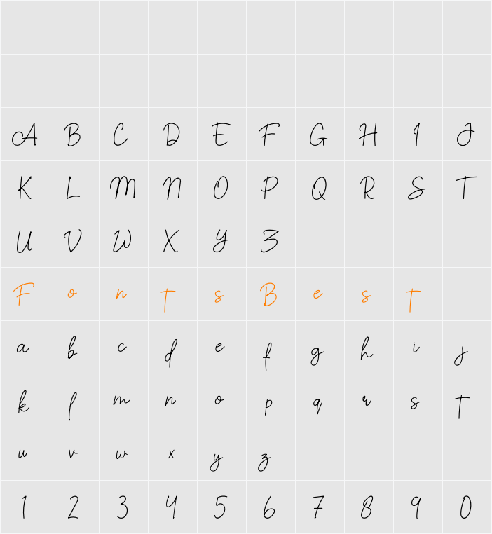 Airadhilla Demo Character Map