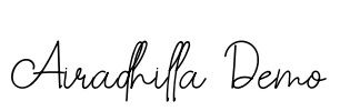 Airadhilla Demo Font Image