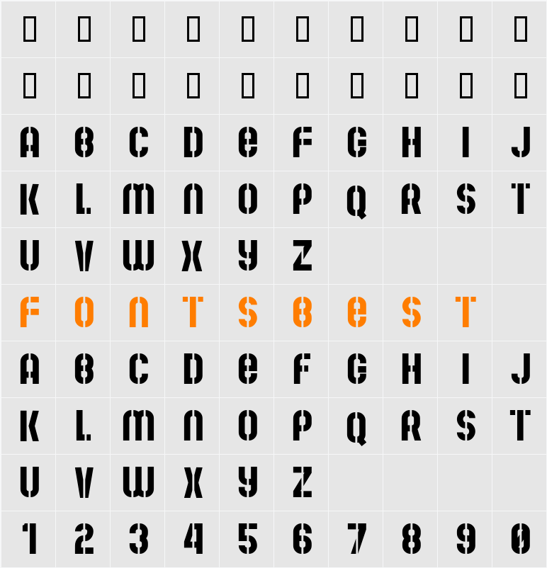 Mute Fruit Character Map