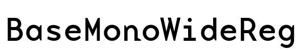 BaseMonoWideReg Font Image