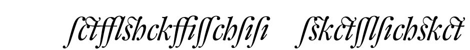 DTLFleischmannDAlternate Font Image