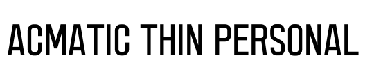 Acmatic Thin Personal Font Image