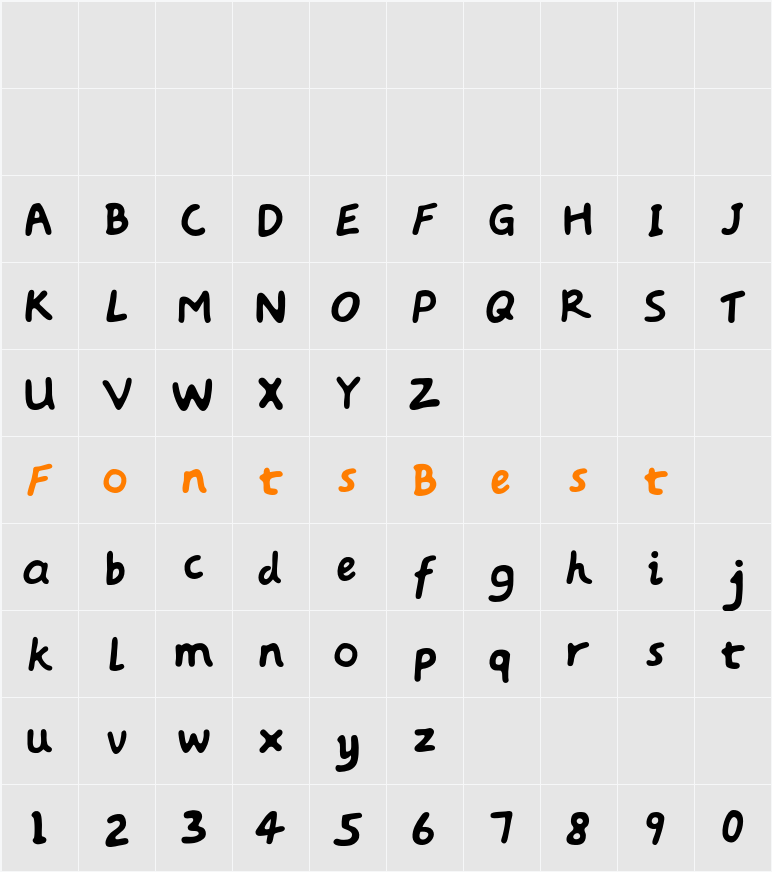 Baqa Character Map