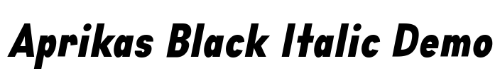 Aprikas Black Italic Demo