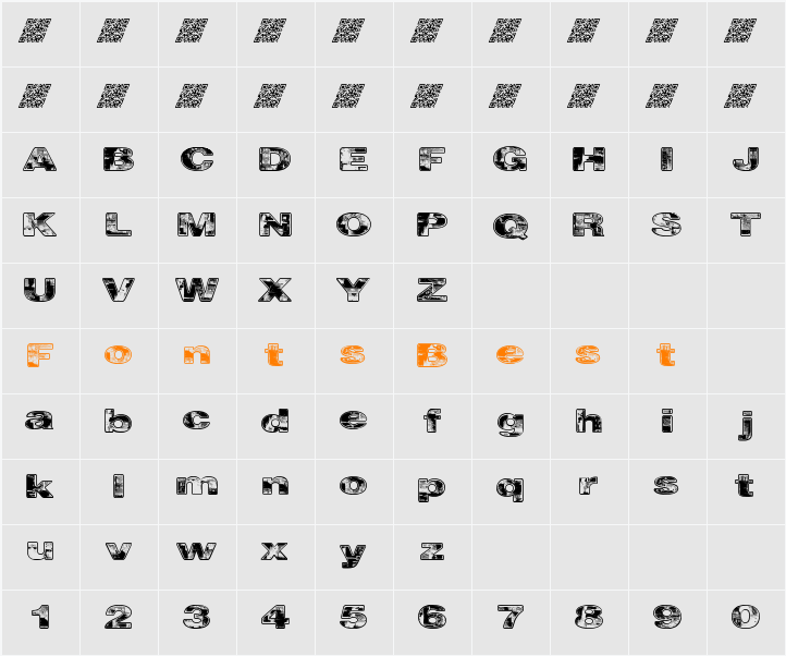CityVetica Character Map