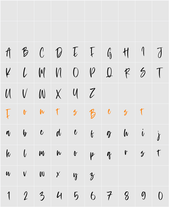 Acordian Character Map