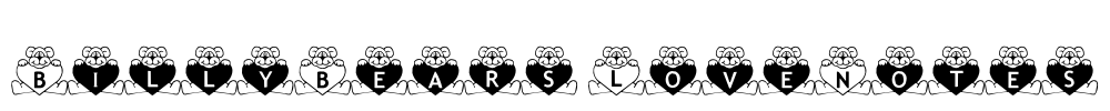 BillyBears LoveNotes Font Image