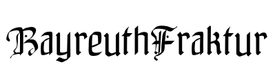 BayreuthFraktur Font Image