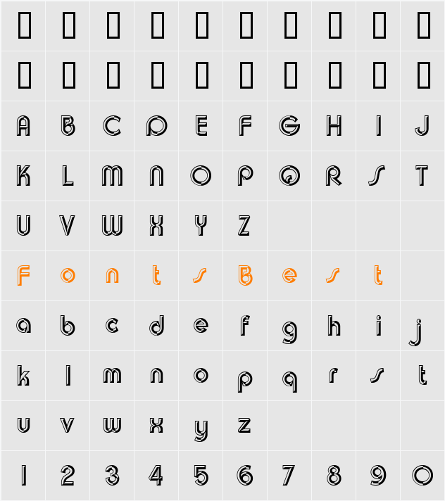 ChuckWarrenChiselSH Character Map