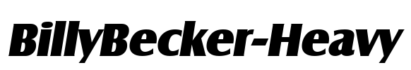 BillyBecker-Heavy Font Image