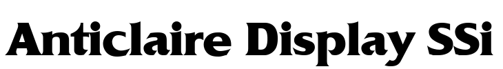 Anticlaire Display SSi Font Image