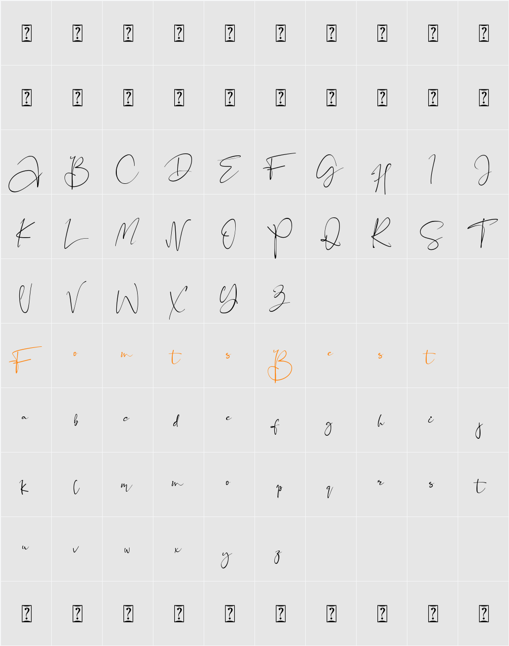 Black Pink Signature Character Map