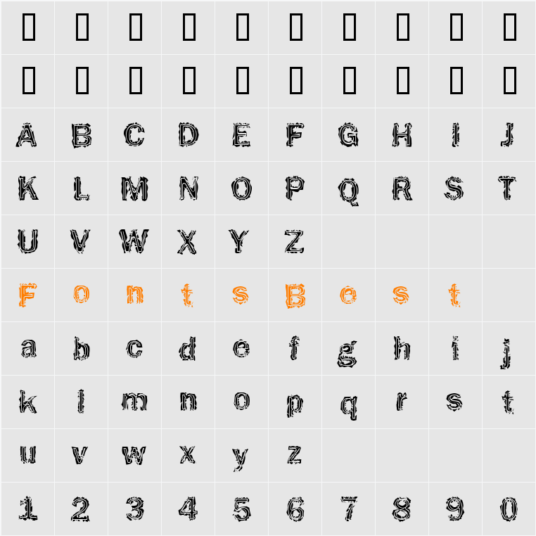 Funky32 Character Map