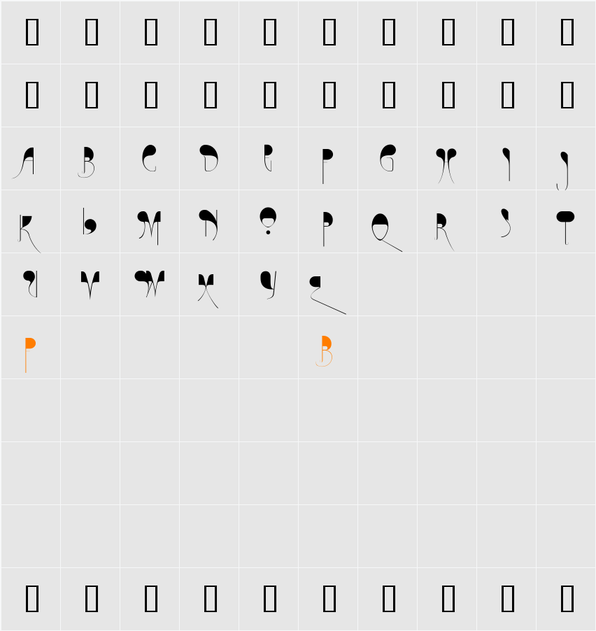 CHASE ZEN PARIS  Character Map