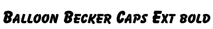Balloon Becker Caps Ext bold Font Image