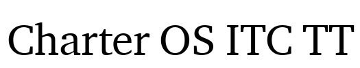 Charter OS ITC TT Font Image