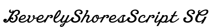 BeverlyShoresScript SG Font Image