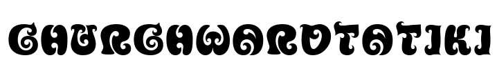 ChurchwardTaTiki Font Image