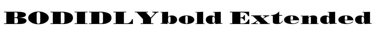 BODIDLYbold Extended Font Image