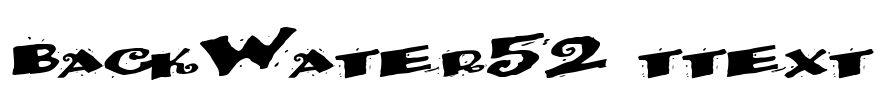 BackWater52 ttext Font Image