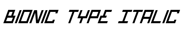 Bionic Type Italic Font Image
