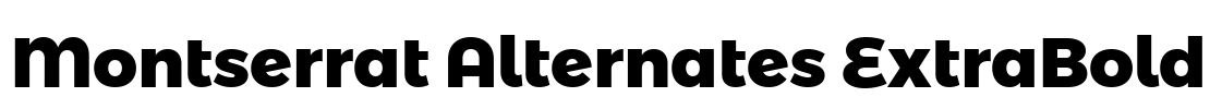 Montserrat Alternates ExtraBold Font Image